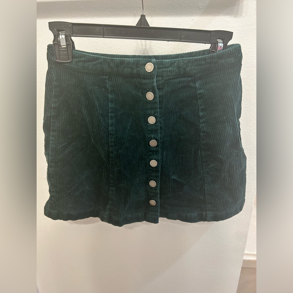 Forever 21 Dark Green Corduroy Mini Skirt